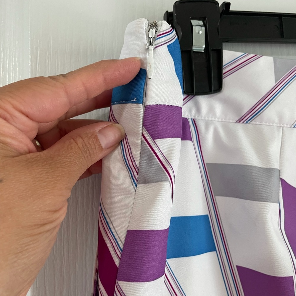 Adidas Cimacool Golf Skort Geometric Design Size 2 - Picture 8 of 9